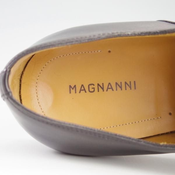 極美品★(スペイン製)マグナーニ SIZE 41【★ボロネーゼ製法/ストレートチップ】19726/カーフ/黒/メンズ/MAGNANNI★f585