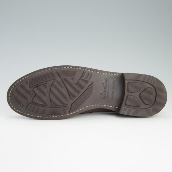 極美品★パラブーツ SIZE 8【定価￥77,000-★コンビ仕様/DAX】ギャラクシーソール/コインローファー/カーフ×スエード/茶/Paraboot★f588