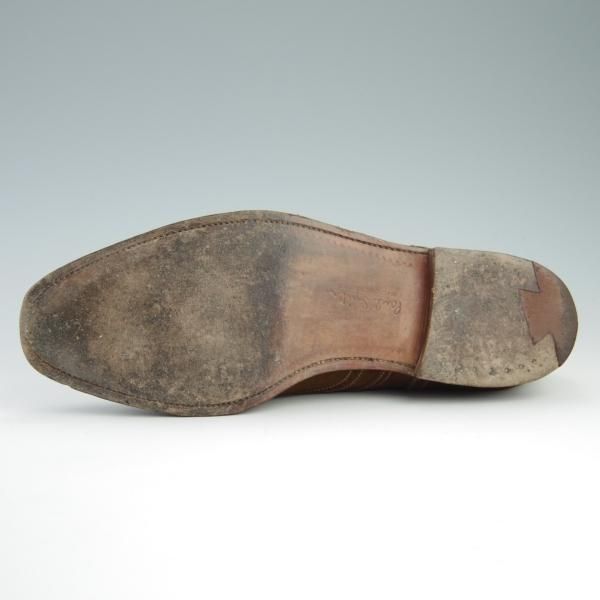 極上★クロケット&ジョーンズ 7E【★(英)ポールスミス別注/Paul Smith】フルブローグ/スエード/茶/メンズ/Crockett&Jones★f589