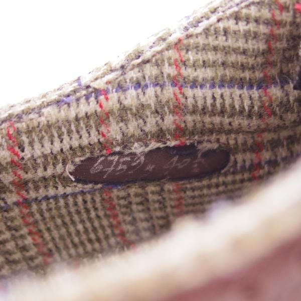 未使用★(伊)DUCAL/デュカル SIZE 40.5【コンビ仕様★ブラックラピド製法/6759】クォーターブローグ/カーフ×ウール/茶★f593