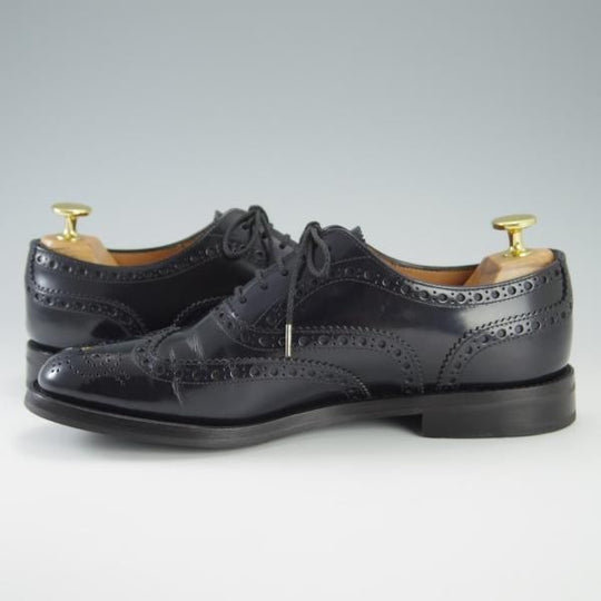 極上★チャーチ(レディース) SIZE 37【モデル定価￥86,900-★バーウッド/BURWOOD WG】ポリッシュドバインダーカーフ/紺/Church's★f595