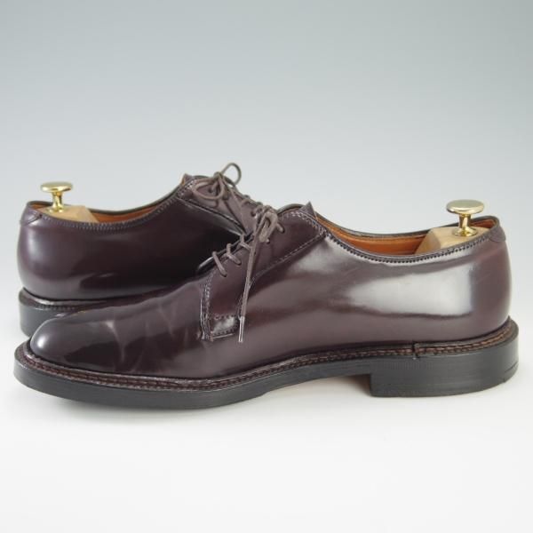 美品★オールデン 8E【定価￥138,600-★コードバン仕様/990】バリーラスト/プレーントゥ/#8/赤茶/メンズ/Alden★f597