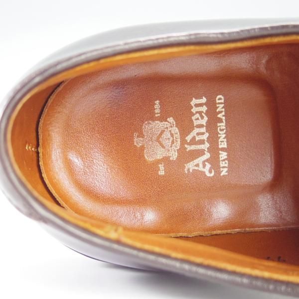 美品★オールデン 8E【定価￥138,600-★コードバン仕様/990】バリーラスト/プレーントゥ/#8/赤茶/メンズ/Alden★f597