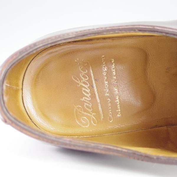 極上★パラブーツ SIZE 7.5【定価13万円以上★コードバン仕様/ROUSSEAU】ルソー/アクティブソール/Uチップ/赤茶/Paraboot★f598