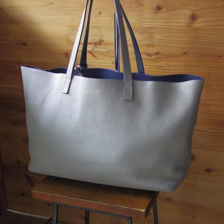 美品★(英)スマイソン/SMYTHSON【★レザー/トートバッグ】メンズ&レディース/ビジネス/グレー/灰/革/鞄★N5653