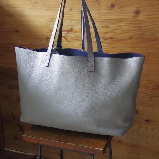 美品★(英)スマイソン/SMYTHSON【★レザー/トートバッグ】メンズ&レディース/ビジネス/グレー/灰/革/鞄★N5653