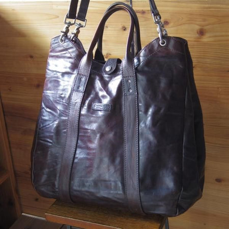 極上★(伊)ダニエル&ボブ【定価￥107,800-★クロドーロ/ロディ/2WAY CULODORO RODI 】メンズ/トートバッグ/鞄/革/濃茶/Daniel&Bob★N5654