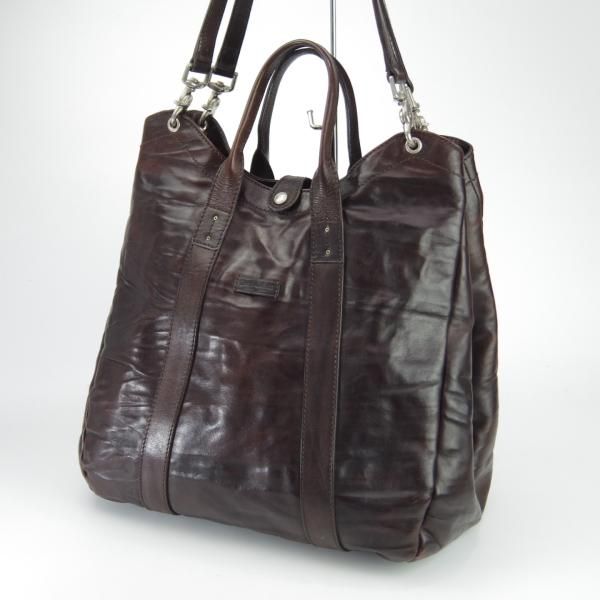 極上★(伊)ダニエル&ボブ【定価￥107,800-★クロドーロ/ロディ/2WAY CULODORO RODI 】メンズ/トートバッグ/鞄/革/濃茶/Daniel&Bob★N5654