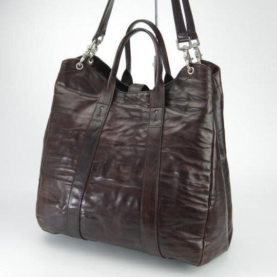 極上★(伊)ダニエル&ボブ【定価￥107,800-★クロドーロ/ロディ/2WAY CULODORO RODI 】メンズ/トートバッグ/鞄/革/濃茶/Daniel&Bob★N5654