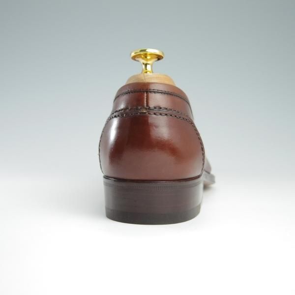 ほぼ試着程度★(伊)タニノクリスチー SIZE 5【定価15万円以上★コインローファー/122888】カーフ/茶/メンズ/TANINO CRISCI★f599