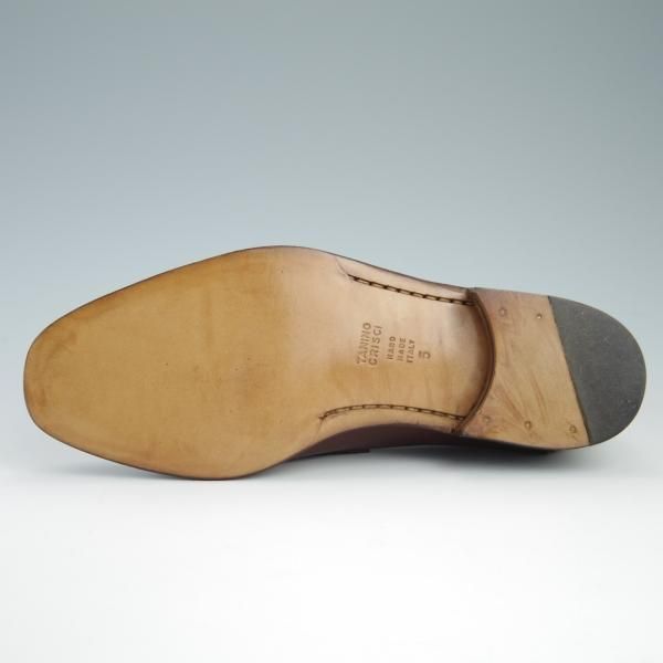 ほぼ試着程度★(伊)タニノクリスチー SIZE 5【定価15万円以上★コインローファー/122888】カーフ/茶/メンズ/TANINO CRISCI★f599