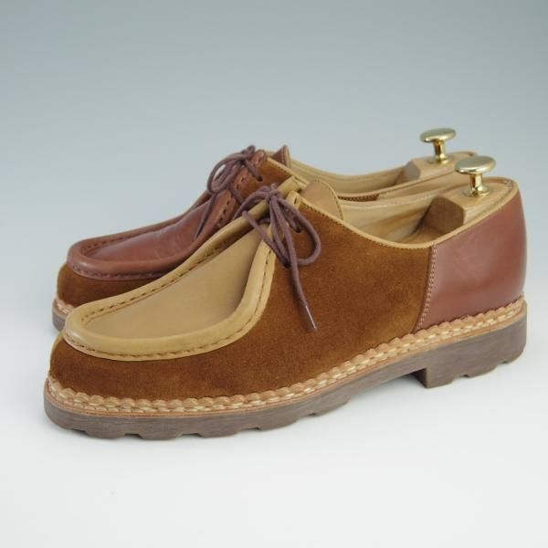極美品★パラブーツ SIZE 40【モデル定価￥71,500-★MICHAEL/(英)YMC別注】ミカエル/チロリアンシューズ/茶×薄茶/Paraboot★f603