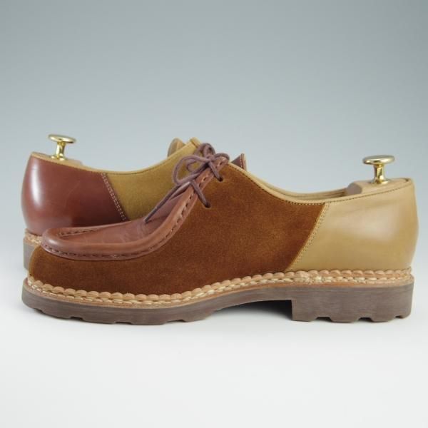 極美品★パラブーツ SIZE 40【モデル定価￥71,500-★MICHAEL/(英)YMC別注】ミカエル/チロリアンシューズ/茶×薄茶/Paraboot★f603