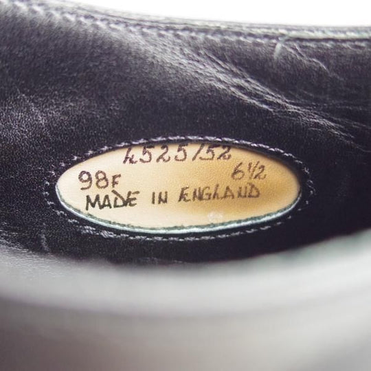 美品★(英)アルフレッド・サージェント 6.5F【ダイナイトソール仕様★エクスクルーシブライン/プレーントゥ】黒/Alfred Sargentt★f604