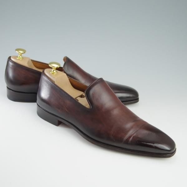 美品★(スペイン製)マグナーニ SIZE 39【モデル定価￥58,300-★スリッポン/13173】270-BOLラスト/ローファー/濃茶/MAGNANNI★f605