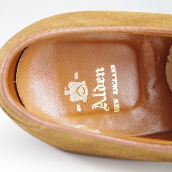 美品★オールデン 7D【定価￥103,400-★モディファイドラスト/53504】プレーントゥ/スエード/茶/メンズ/Alden★f609