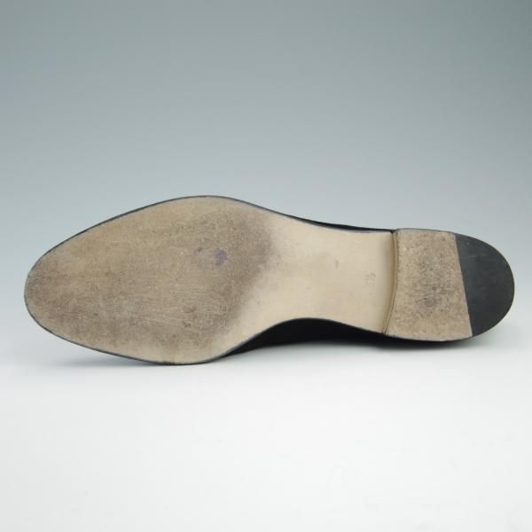 美品★Oriental/オリエンタル SIZE 6.5【定価￥41,800-★ベルジャンシューズ/WINDY】703ラスト/ローファー/スエード/黒/メンズ★f613