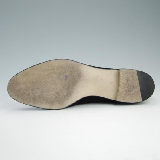 美品★Oriental/オリエンタル SIZE 6.5【定価￥41,800-★ベルジャンシューズ/WINDY】703ラスト/ローファー/スエード/黒/メンズ★f613