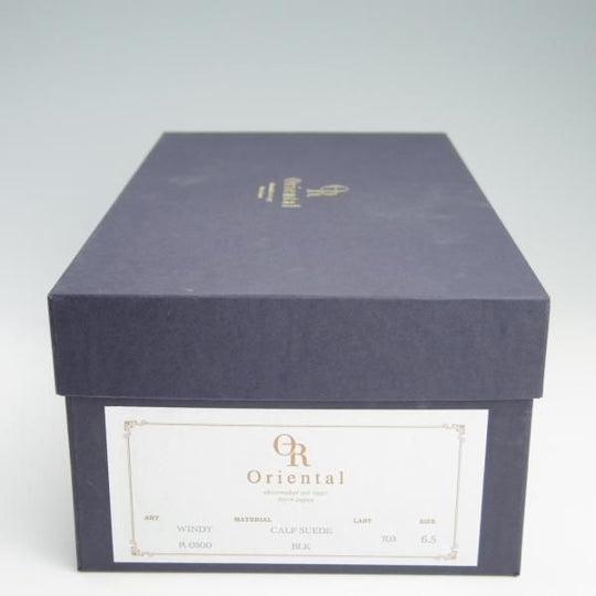 美品★Oriental/オリエンタル SIZE 6.5【定価￥41,800-★ベルジャンシューズ/WINDY】703ラスト/ローファー/スエード/黒/メンズ★f613