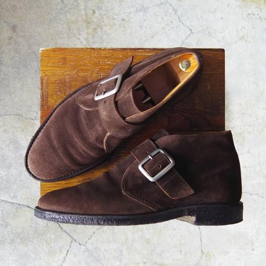 極上★トリッカーズ SIZE 7【貴重★SHIPS別注/ストラップチャッカブーツ】M7403/スエード/Cafe Janus/濃茶/シップス/Tricker's★f615