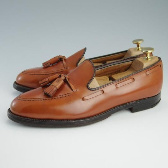 ★オールデン 7.5D【貴重★旧ロゴ仕様のタッセルローファー/アバディーンラスト】662/カーフ/Burnished/茶/メンズ/Alden★f619
