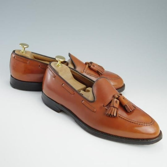★オールデン 7.5D【貴重★旧ロゴ仕様のタッセルローファー/アバディーンラスト】662/カーフ/Burnished/茶/メンズ/Alden★f619