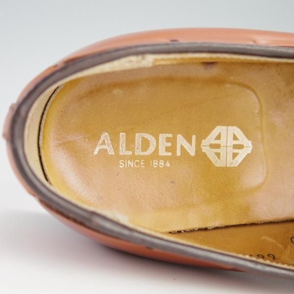 ★オールデン 7.5D【貴重★旧ロゴ仕様のタッセルローファー/アバディーンラスト】662/カーフ/Burnished/茶/メンズ/Alden★f619