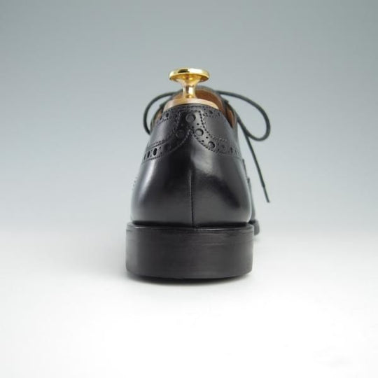 極上★(スペイン製)CARMINA/カルミナ SIZE 6.5【ダイナイトソール仕様★フルブローグ/742】カーフ/黒/メンズ★f620