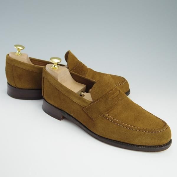 極上★(英)チーニー 6.5F【定価￥66,960-★ユナイテッドアローズ別注/コインローファー】HUGO/スエード/MARACCA/薄茶/CHEANEY★f621