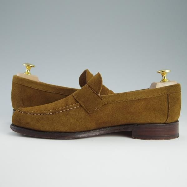 極上★(英)チーニー 6.5F【定価￥66,960-★ユナイテッドアローズ別注/コインローファー】HUGO/スエード/MARACCA/薄茶/CHEANEY★f621