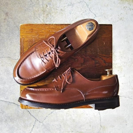 美品★J.M.ウェストン 6D【現行定価￥126,500-★ロシアンカーフ仕様/ゴルフ/GOLF】641/31ラスト/Uチップ/TAN/茶/Weston/ウエストン★f624