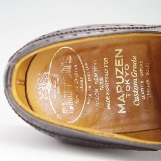 極上★チャーチ 70G/UK7【旧チャーチ★73ラスト/CHETWYND/チェットウィンド】MARUZEN TOKYO別注/3都市ロゴ/フルブローグ/Church's★f625