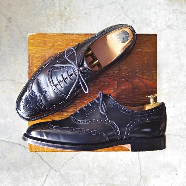 極上★チャーチ 55F/UK5.5【定価￥96,800-★チェットウィンド/CHETWYND】173ラスト/フルブローグ/カーフ/黒/メンズ/Church's★f626