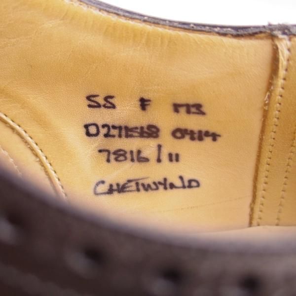 極上★チャーチ 55F/UK5.5【定価￥96,800-★チェットウィンド/CHETWYND】173ラスト/フルブローグ/カーフ/黒/メンズ/Church's★f626