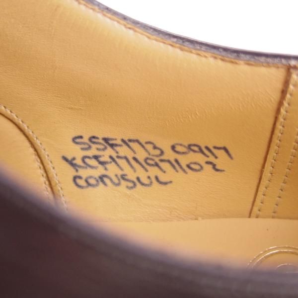 美品★チャーチ 55F/UK5.5【定価￥130,900-★コンサル/CONSUL】173ラスト/ストレートチップ/5都市/カーフ/黒/メンズ/Church's★f627