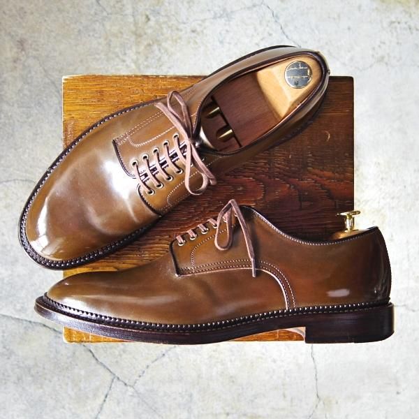 美品★シェットランドフォックス SIZE 8【貴重★ブラウン色/水染めコードバン/茶/シガー系】ASTRIA/3000/Shetlandfox★f628