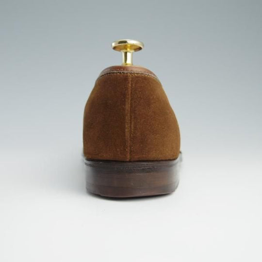 極上★クロケット&ジョーンズ 6.5EX【★コインローファー/EATON】スエード/茶/メンズ/Crockett&Jones★f629