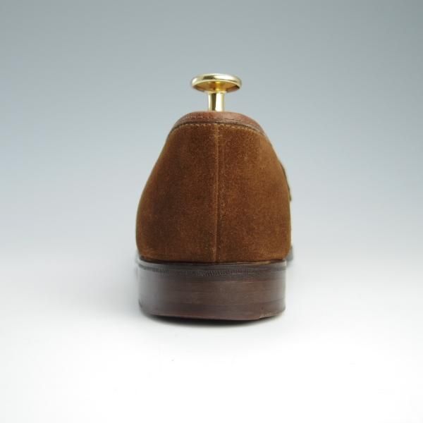 極上★クロケット&ジョーンズ 6.5EX【★コインローファー/EATON】スエード/茶/メンズ/Crockett&Jones★f629