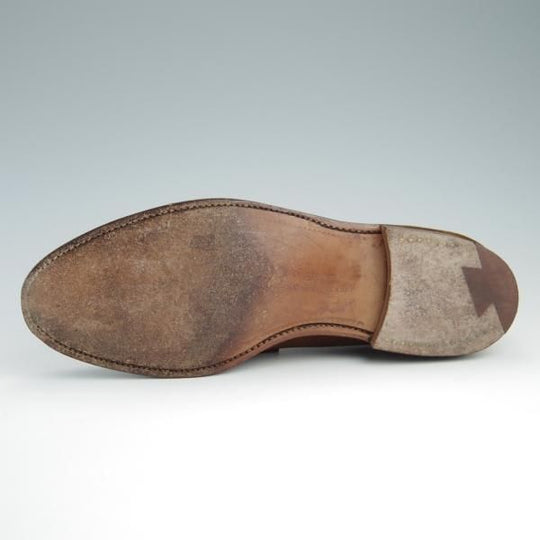 極上★クロケット&ジョーンズ 6.5EX【★コインローファー/EATON】スエード/茶/メンズ/Crockett&Jones★f629