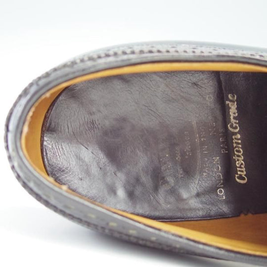 極上★チャーチ 95F/UK9.5【旧チャーチ★ブックバインダーカーフ/73ラスト/GRAFTON】グラフトン/3都市ロゴ/黒/メンズ/Church's★f630