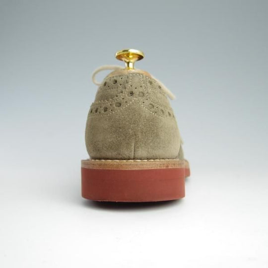 極美品★チャーチ 50G/UK5【バーウッドのカジュアル仕様モデル★DOWNTON/81ラスト】フルブローグ/スエード/薄茶/メンズ/Church's★f631