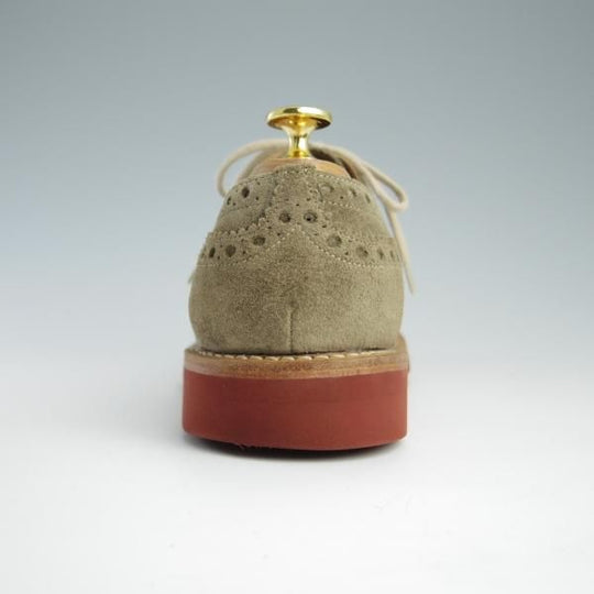 極美品★チャーチ 50G/UK5【バーウッドのカジュアル仕様モデル★DOWNTON/81ラスト】フルブローグ/スエード/薄茶/メンズ/Church's★f631