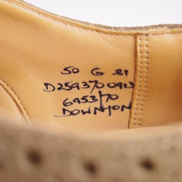 極美品★チャーチ 50G/UK5【バーウッドのカジュアル仕様モデル★DOWNTON/81ラスト】フルブローグ/スエード/薄茶/メンズ/Church's★f631