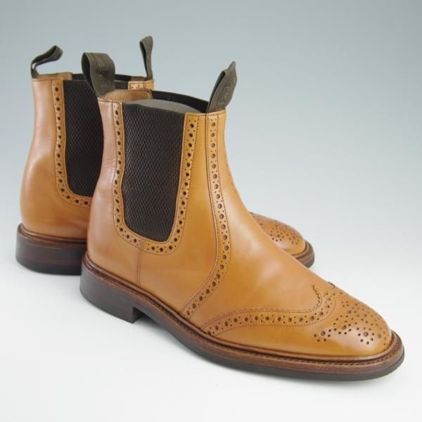 【極美品】 Loake サイドゴアブーツ 24cm相当 レザー ブラウン 英国製 極美品】 Loake サイドゴアブーツ 24cm相当 レザー ブラウン 英国製