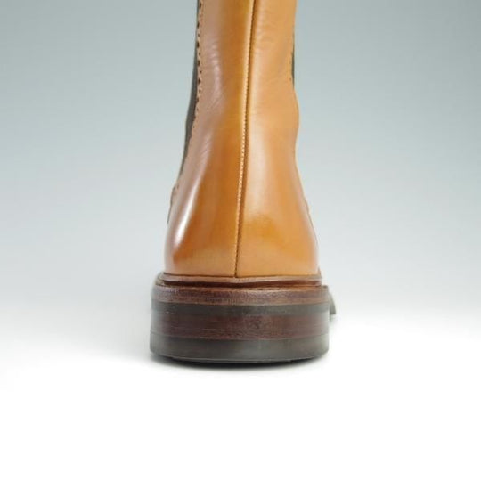 極美品★(英)Loake/ローク 6F【ダイナイトソール仕様★サイドゴアブーツ/THIRSK】024ラスト/カーフ/TAN/薄茶/メンズ★f633