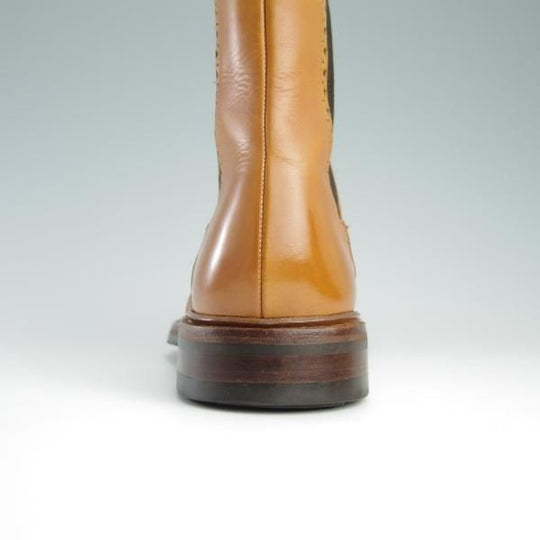 極美品★(英)Loake/ローク 6F【ダイナイトソール仕様★サイドゴアブーツ/THIRSK】024ラスト/カーフ/TAN/薄茶/メンズ★f633