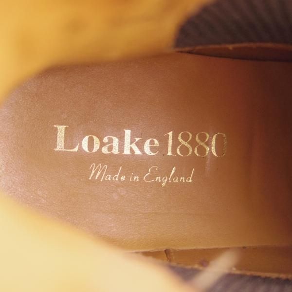 極美品★(英)Loake/ローク 6F【ダイナイトソール仕様★サイドゴアブーツ/THIRSK】024ラスト/カーフ/TAN/薄茶/メンズ★f633