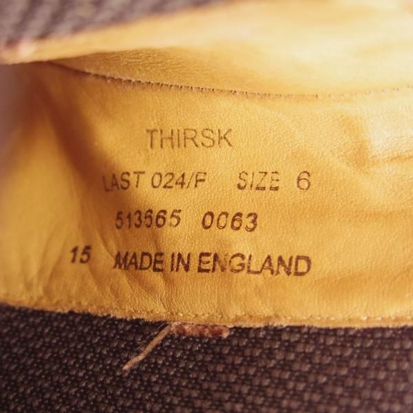 極美品★(英)Loake/ローク 6F【ダイナイトソール仕様★サイドゴアブーツ/THIRSK】024ラスト/カーフ/TAN/薄茶/メンズ★f633