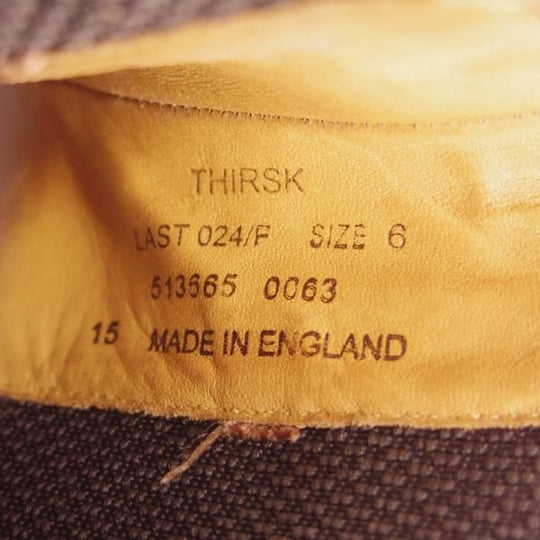 極美品★(英)Loake/ローク 6F【ダイナイトソール仕様★サイドゴアブーツ/THIRSK】024ラスト/カーフ/TAN/薄茶/メンズ★f633