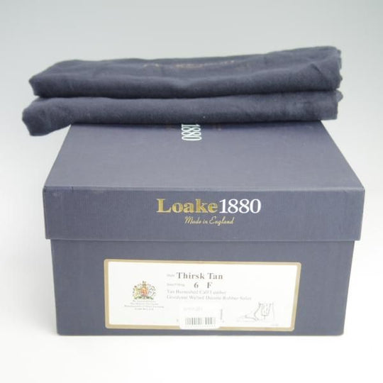 極美品★(英)Loake/ローク 6F【ダイナイトソール仕様★サイドゴアブーツ/THIRSK】024ラスト/カーフ/TAN/薄茶/メンズ★f633